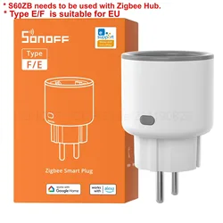 SONOFF Zigbee Smart Plug with Energy Monitoring and Voice Control - S60ZBTPF