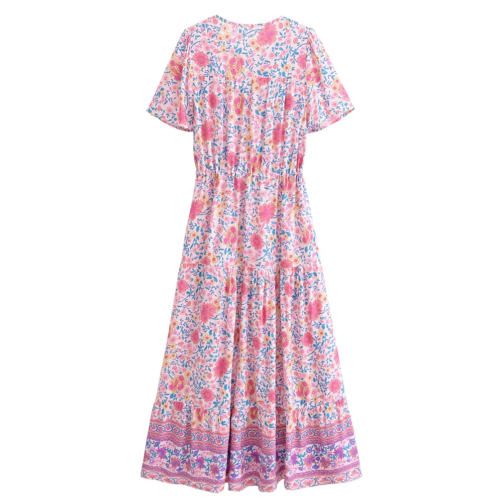 strapless open back dress Rose Baby Doll Dress main image 1
