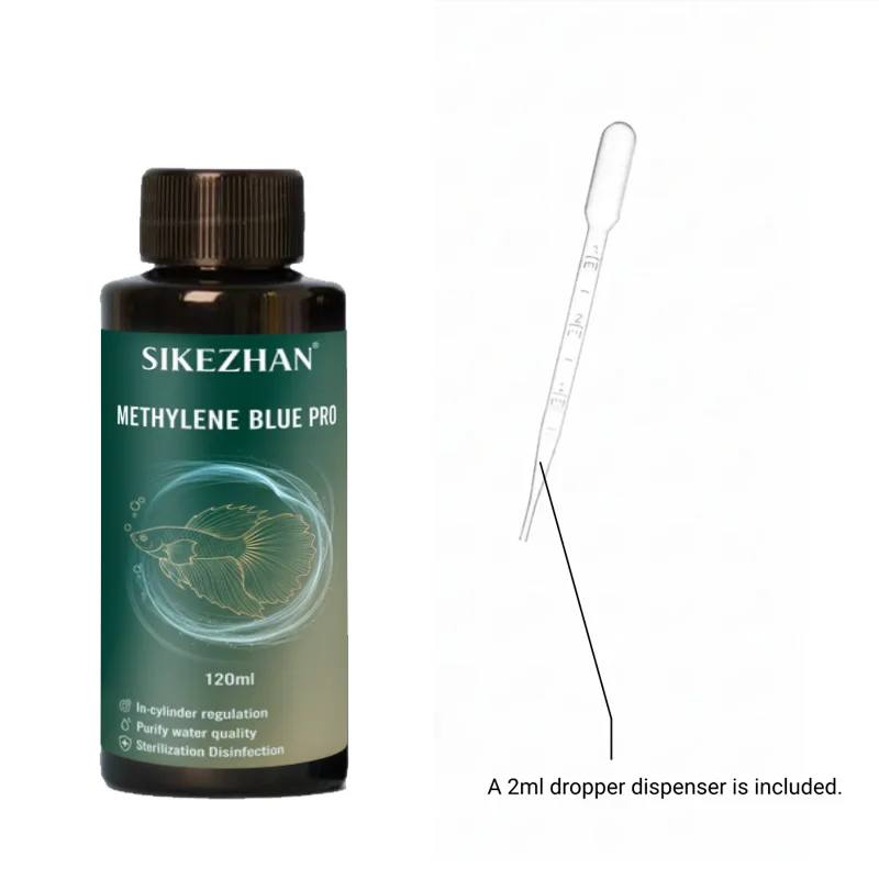 Aquarium Water Care: Methylene Blue with Dropper, Purify Water,Disinfection/Quarantine Aid, Easy Dosing for Fish Tanks