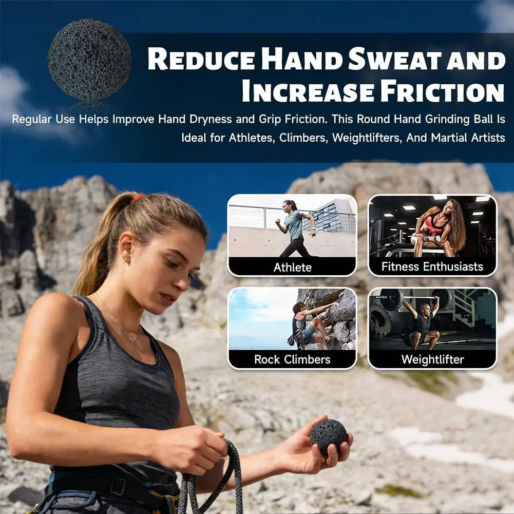 5CM Hand-Kokonball aus Vulkangestein, Klettergriff-Krafttrainer, Anti-Schweiß-Griffkraftverstärker für Fitness und Sport – Detail 10