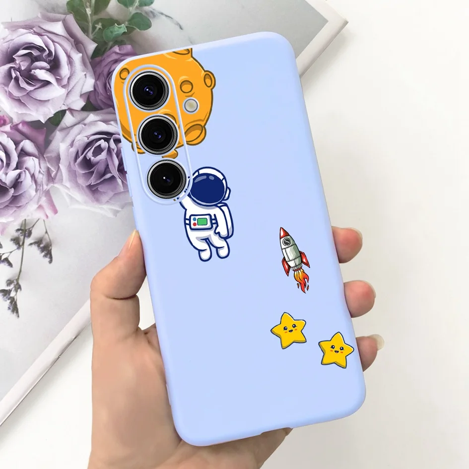 Lovely Yellow Duck Astronaut Matte Silicone Soft Phone Case