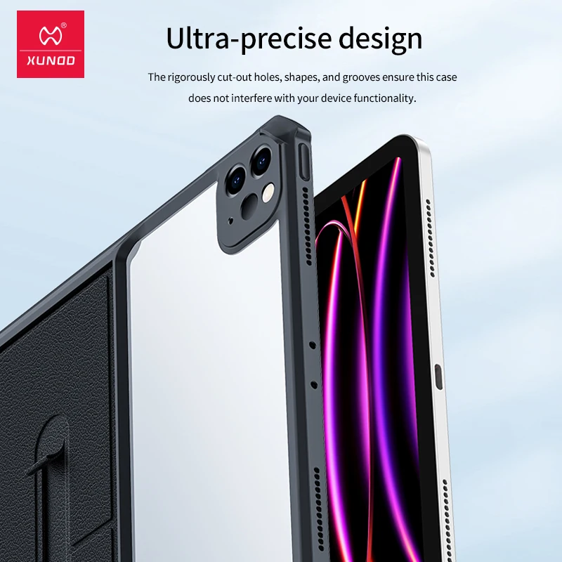 Xundd-capa para Tablet à Prova de Choque com Suporte Invisível Airbags Ipad Pro 11 Ipad Pro 12.9 2023 - Imagem 6