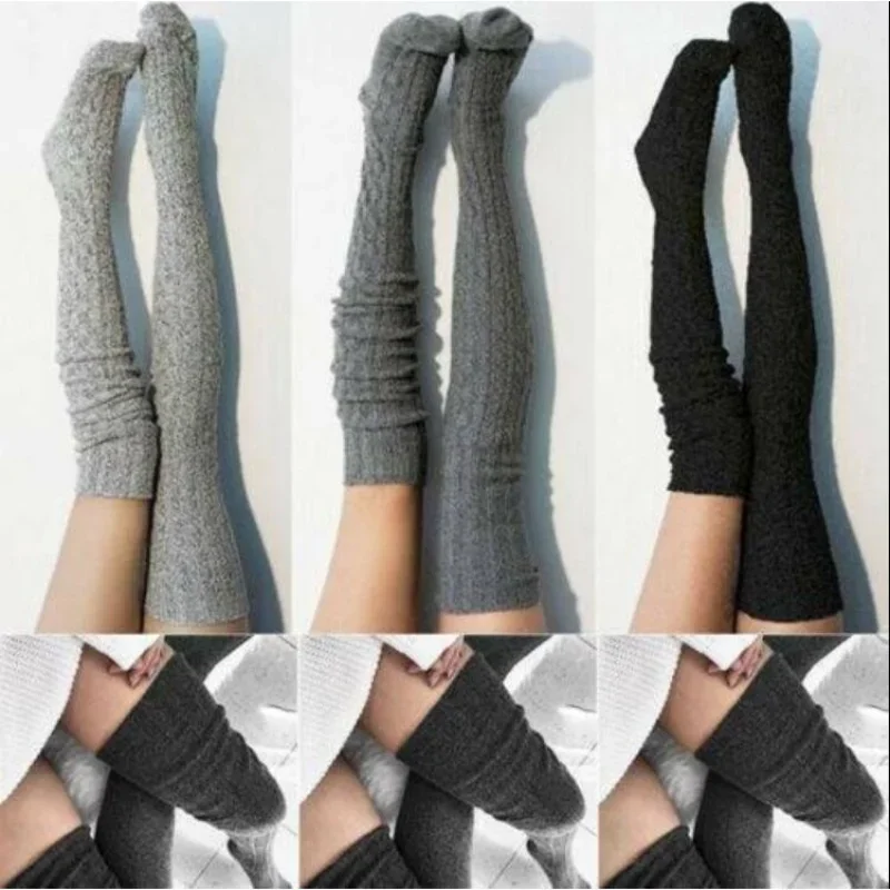 Cozy Thermal Over-the-Knee Knit Socks for Women - Warm and Stylish Winter Wear