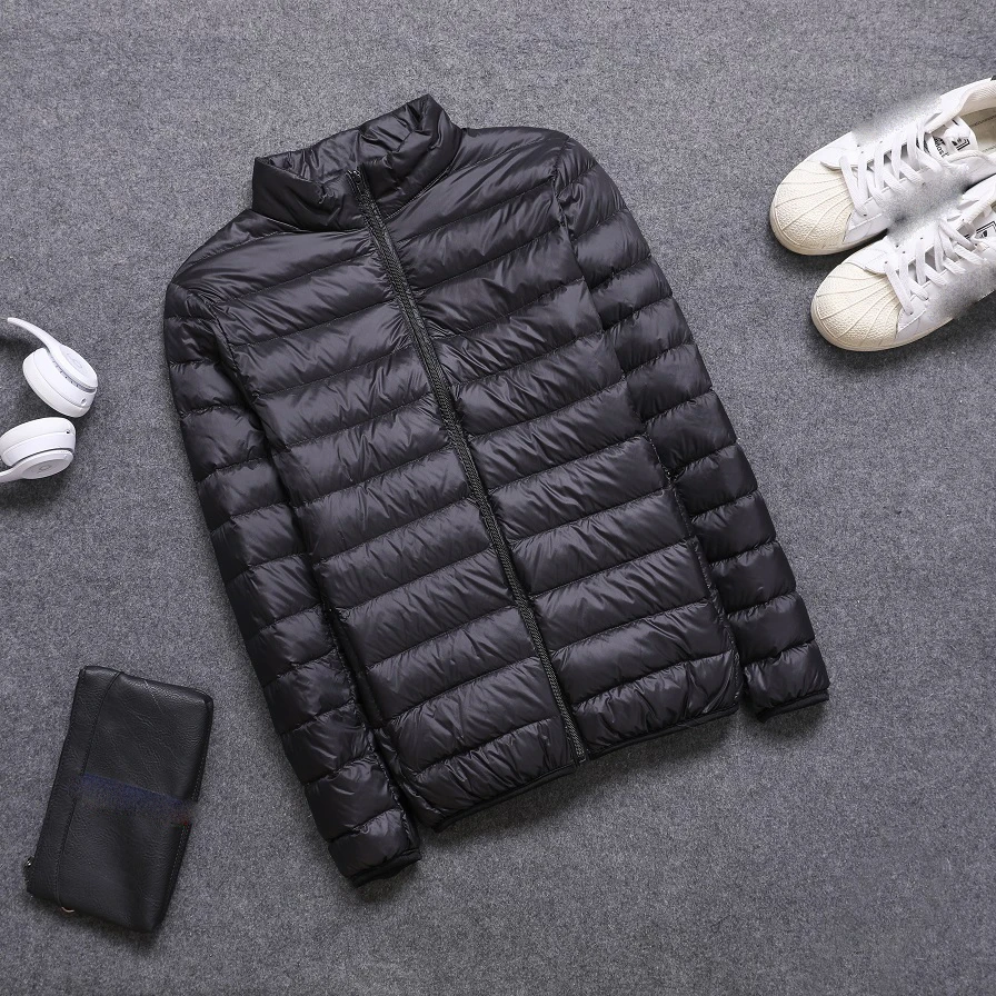 Men Winter Jacket New Ultra Light Duck Down Parkas Slim Men Puffer Jacket Portable Windproof Down Coat Chaqueta