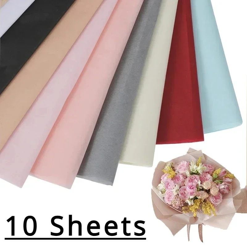 Tissue Paper Flower Bouquet Wrapping For Florist Wedding Birthday Party Gift Packing Decor DIY Crafts tissue paper flower wrapping 10Pcs 50*66cm