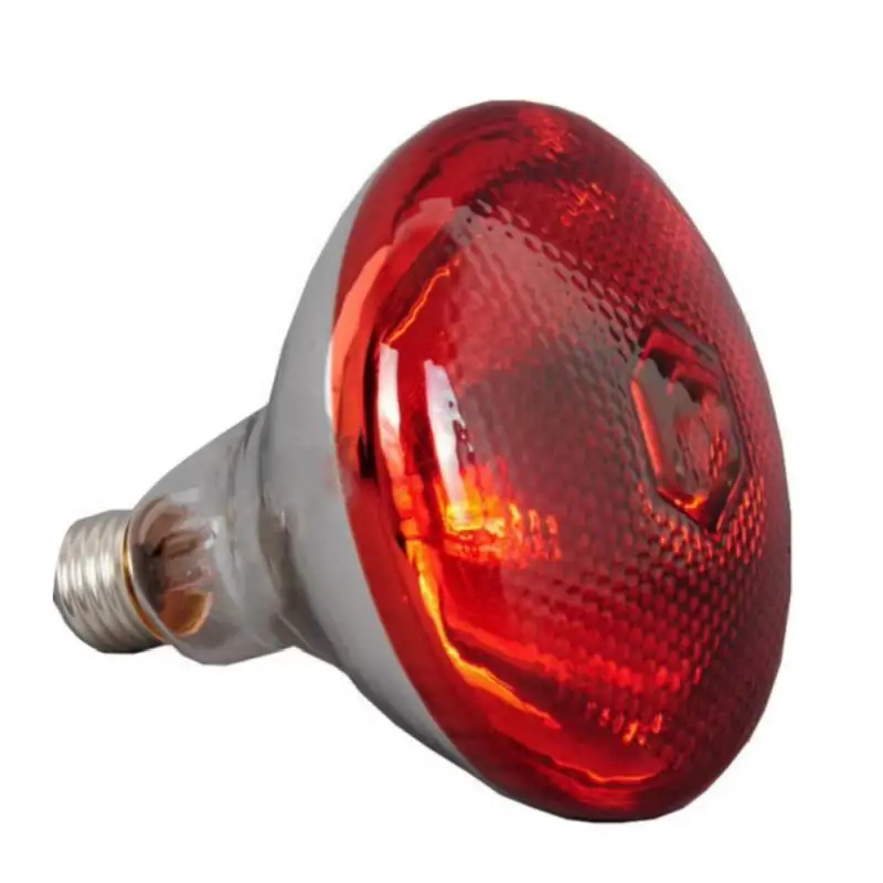 220V Poultry Heat Lamp Waterproof Anti-Explosion Thickened Light Bulbs For Pig Chicken Bird Animal Breeding E27 Small Heat Lamp