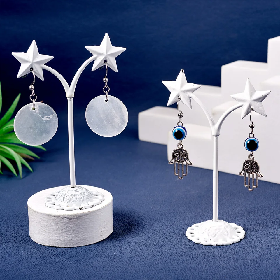 Orecchini Con Ganci Anallergici Nichel Free, Fiori In Acciaio Dorat... | Su MissHobby - Foto 7