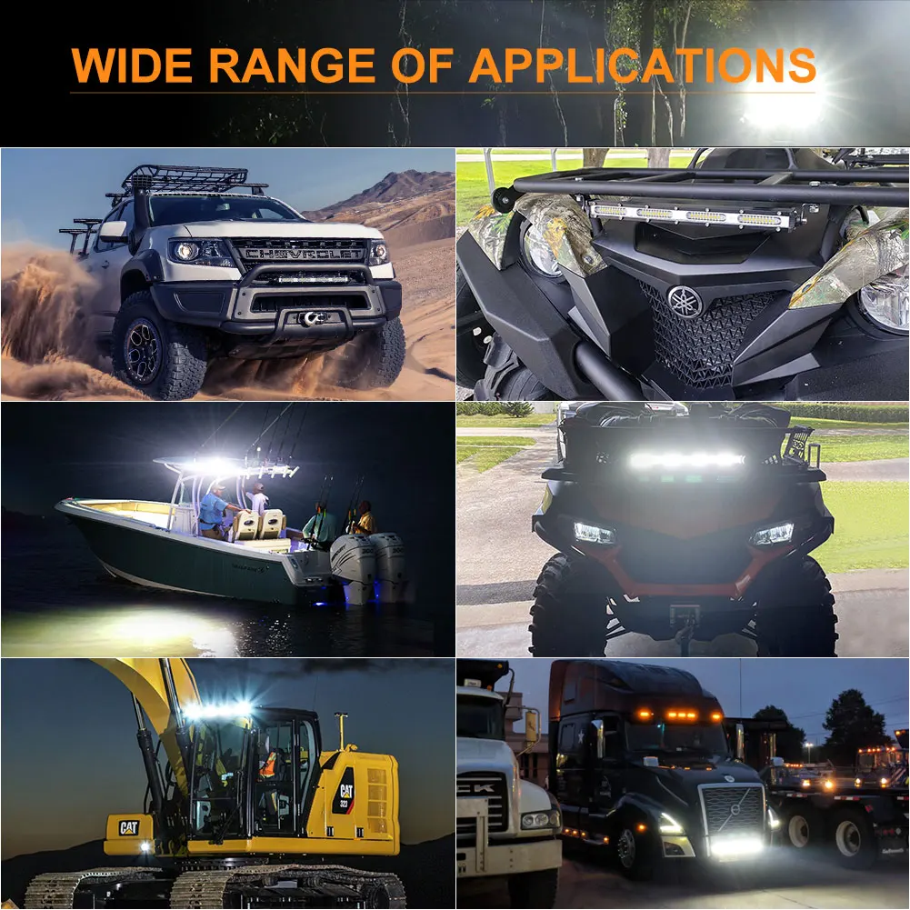 7'' 13'' 20 inch 180W LED Light Bar 12V 24V Floodlight Led DRL Fog Running Led Work Light 4x4 Off Road For Jeep Truck Trailer