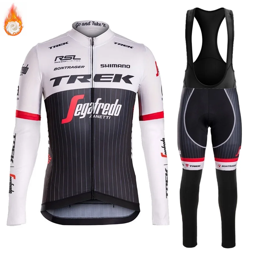 TREK Winter Hot Wool Men Cycling Suit Outdoor Sportswear MTB Bike Uniform Kit Mallot Ciclismo Hombre Bicycle Clothing | Спорт и