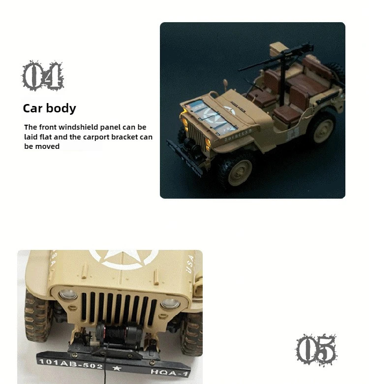 RC Car 1/14 HG4-58 Willys 4WD All Terrain Jeep 2.4G Wireless