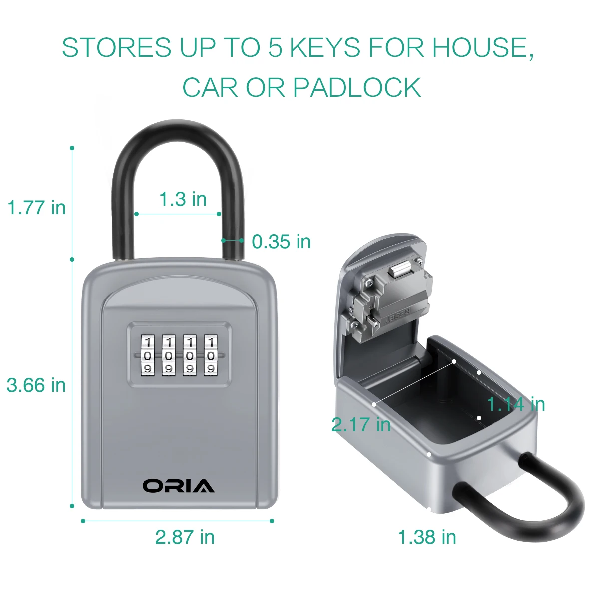 Code Box Outdoor Keys Box Password Lock Box Keys Lock Box for House Security