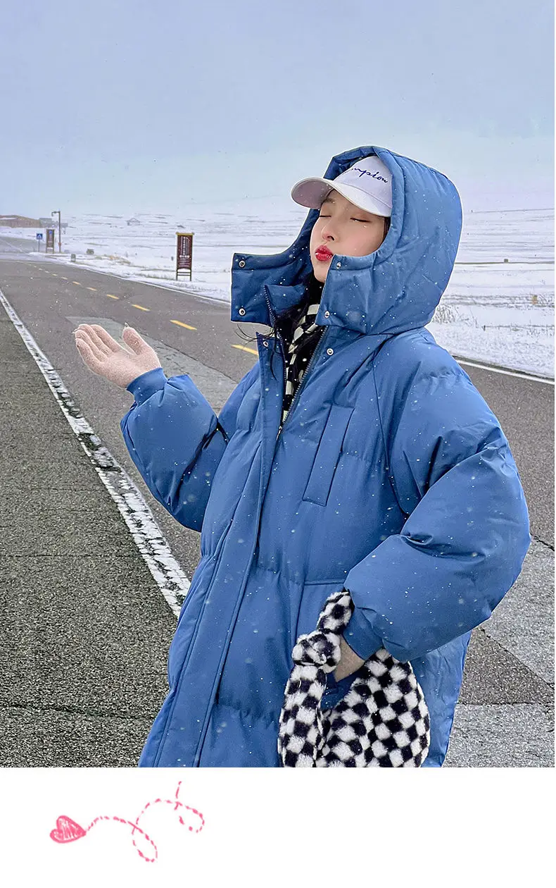 2023 nuove donne piumino di cotone giacca invernale femminile versione di media lunghezza parka sciolto spesso caldo capispalla con cappuccio moda soprabito
