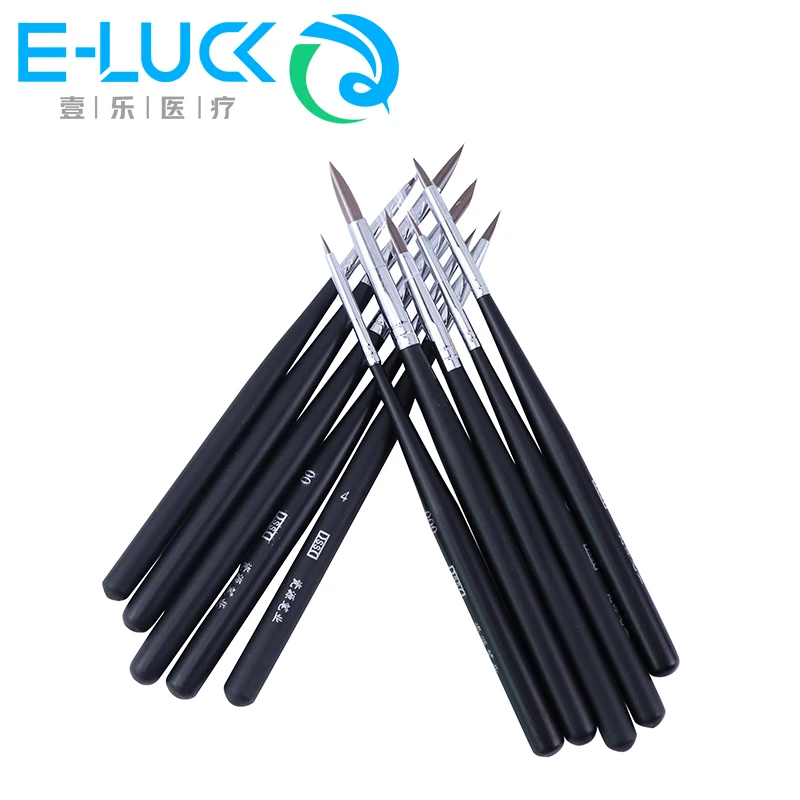 1 Pcs Dental Porcelain Brush Pen Dental Lab Tools Equipment Technician Stacking Glazing Brush Pen Synthetic Hair 10 Models