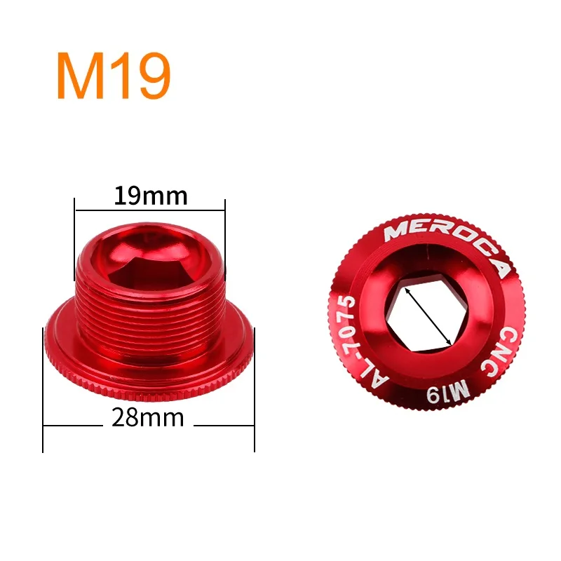 Bike Crank Bolt MEROCA MTB Hollowtech Crank Bolt M18 M19 M20 Mountain Bike Crank Cover Arm Bolt For IXF