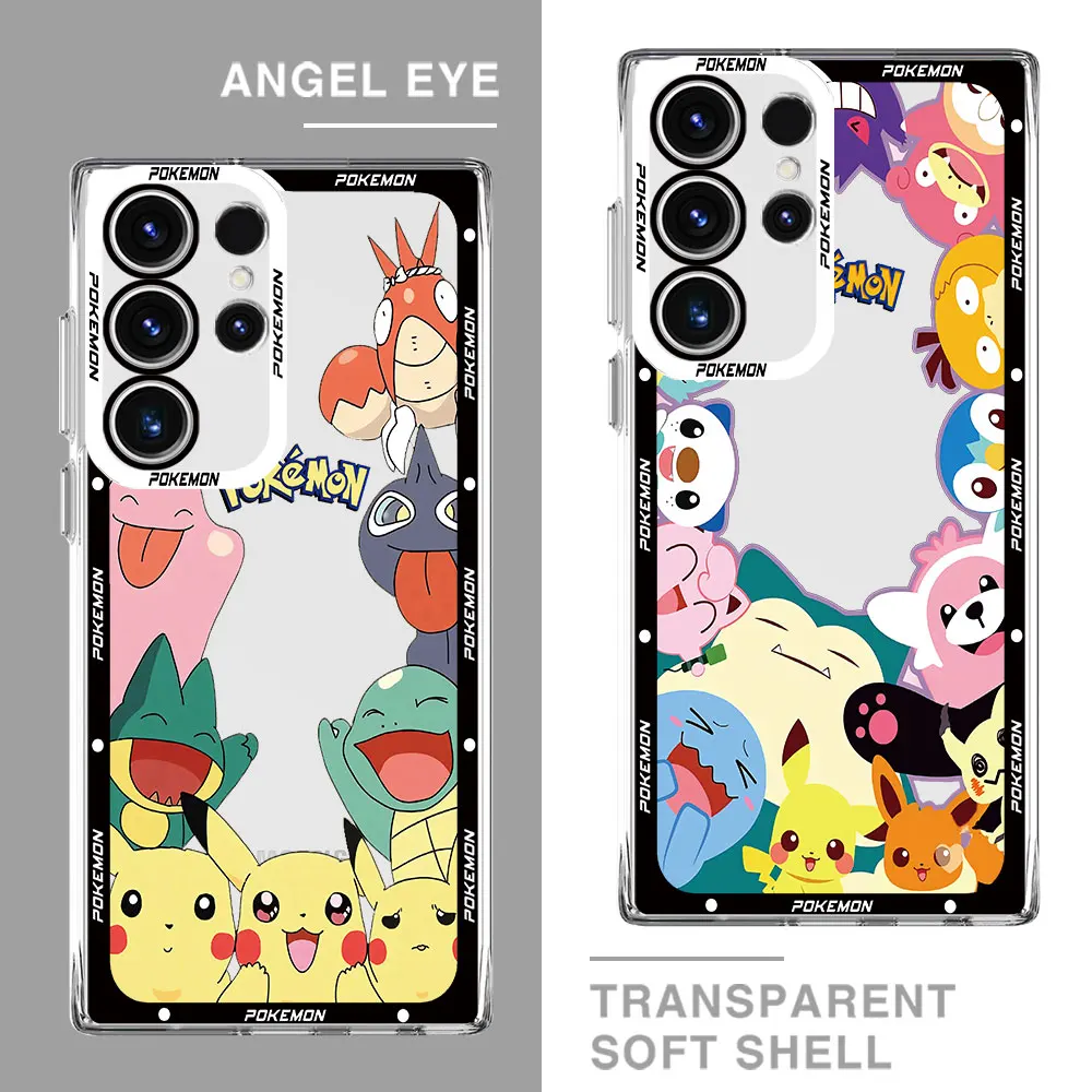 Custodia Per Samsung Galaxy S22 Plus Note 20 Ultra 10 Plus S10 S21 S23 Ultra S20Fe Pokemon Monster Cover Borsa Morbida Trasparente