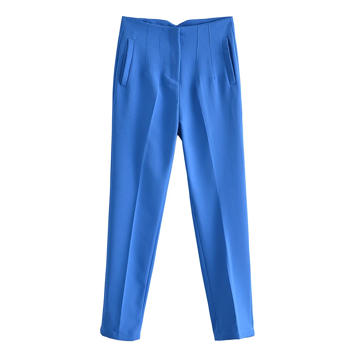 2023 Summer New Women Chic Fashion With Seam Detail Office Wear Pants Vintage High Waist Zipper Fly Female Ankle Trousers Mujer