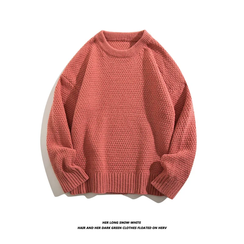 2023 New Knitted Sweater For Men And Women Couples Korean Edition Pullover High Quality Autumn Loose Pineapple Texture Sweater