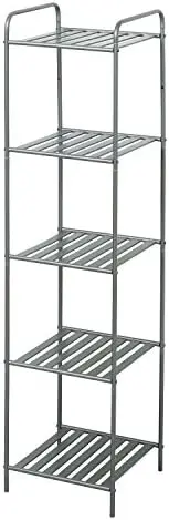 

Slat Style Bathroom Space Saver, Satin Nickel