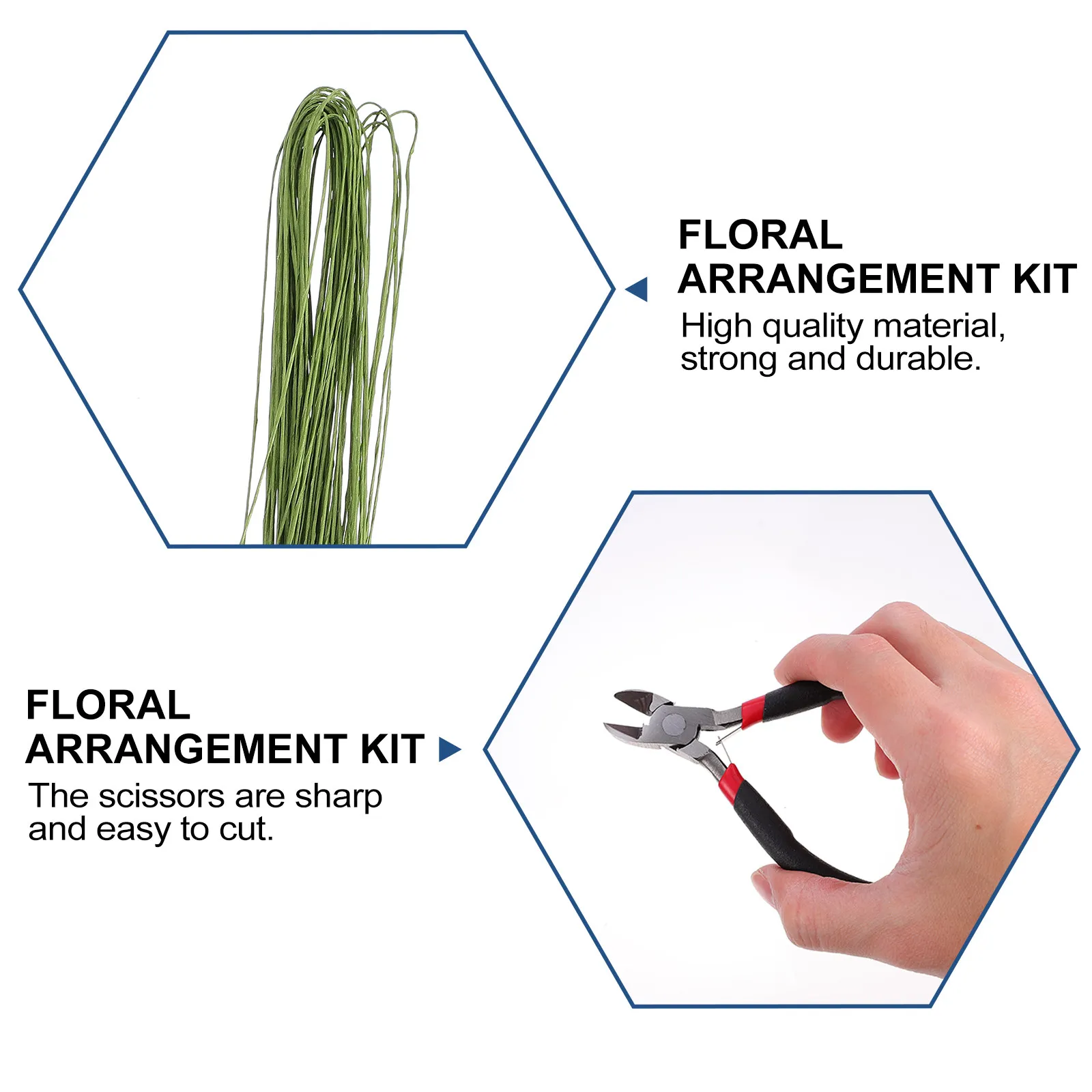 1 세트 꽃 와이어 테이프 키트 꽃꽂이 도구 꽃 와이어 커터 DIY 웨딩 부케 줄기 도구 꽃꽂이 키트