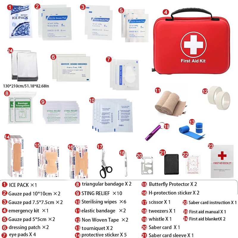 38pcs Essential First Aid Kit 2