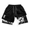 Y2K Summer Men Streetwear Anime Berserk Oversize Active Athletic Gym Short Pants Training Fitness Workout Track Shorts Clothes 1