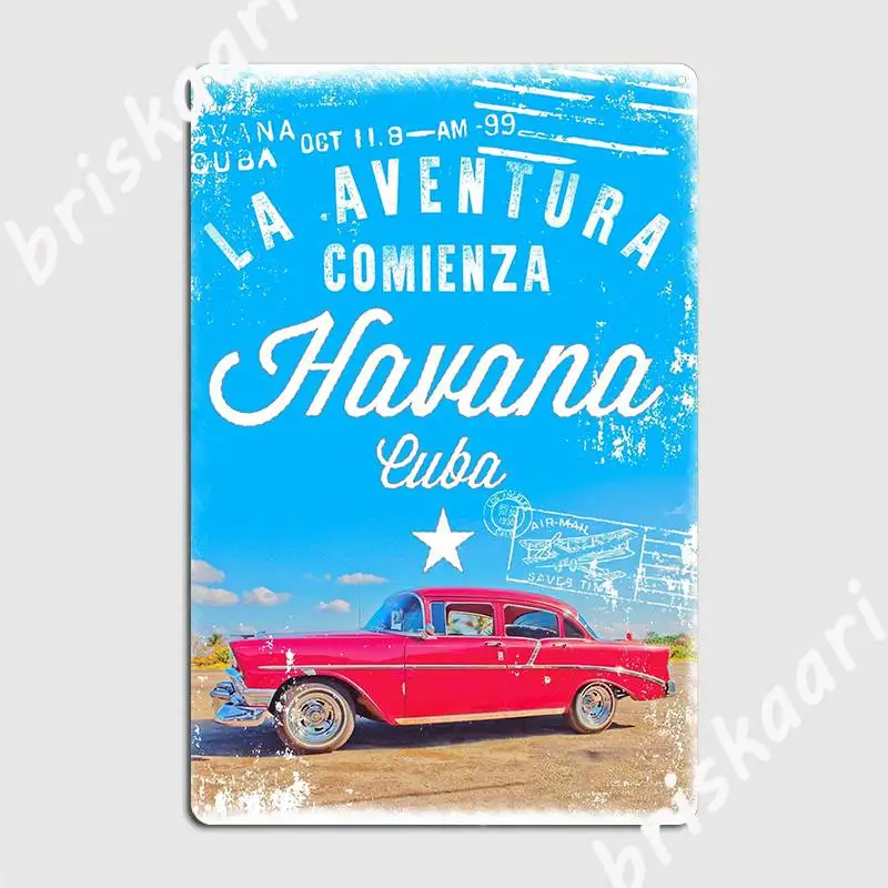 

Aventura Havana Metal Sign Pub Cinema Garage Decoration Designing Tin Sign Poster