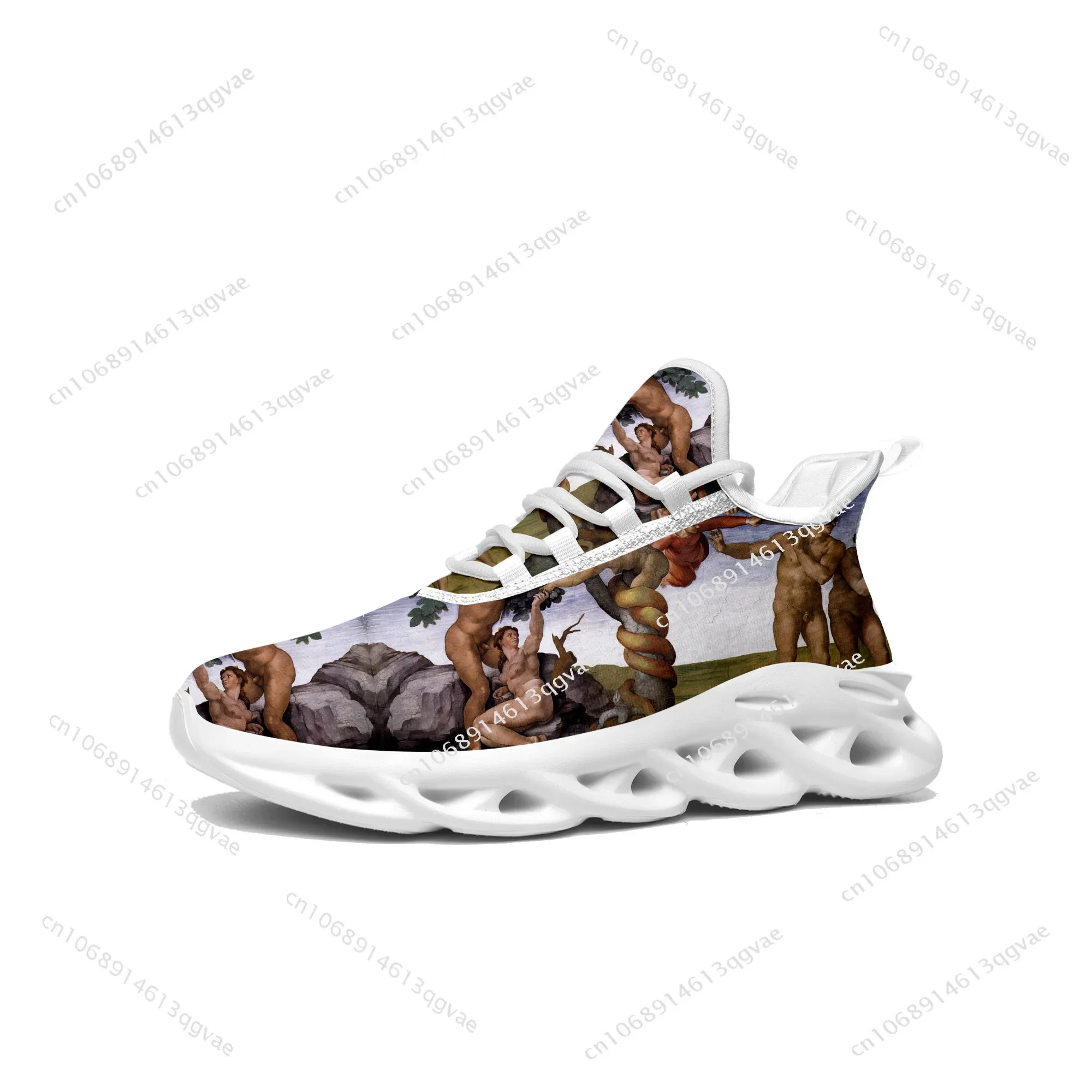 Peccato originale e cacciata dal Paradiso terrestre Flats Sneakers Mens Womens Sports Run Shoe High Quality Custom Mesh Footwear