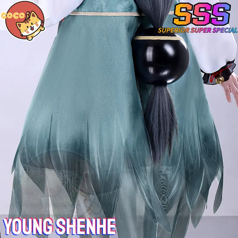 CoCos-SSS Game Genshin Impact Young Shenhe Cosplay Costume Lonesome  Transcendence Shenhe Little Girl Costume
