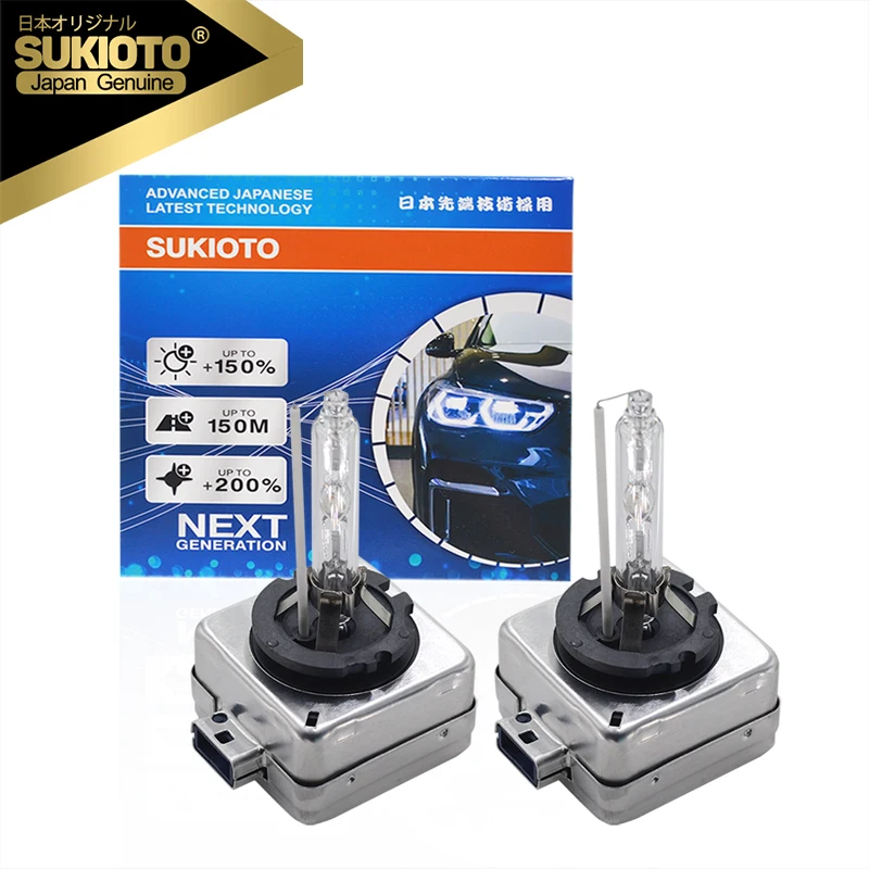 

2PCS GENUINE SUKIOTO D8S 66548 25W 6000K Original Xenon HID Headlight Lamp Super Bright D8S 4300K 5000K 8000K Car Light Bulb