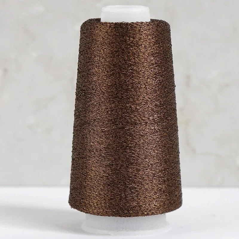 Metallic Gold & Silver Yarn Thread - 50g Roll, 2500m of Shimmering DIY Knitting & Sewing Craft Material