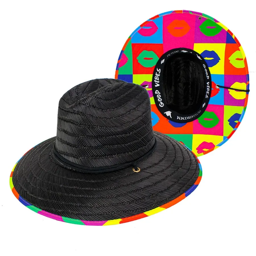 Air Kiss Lifeguard Hat with Straw Design
