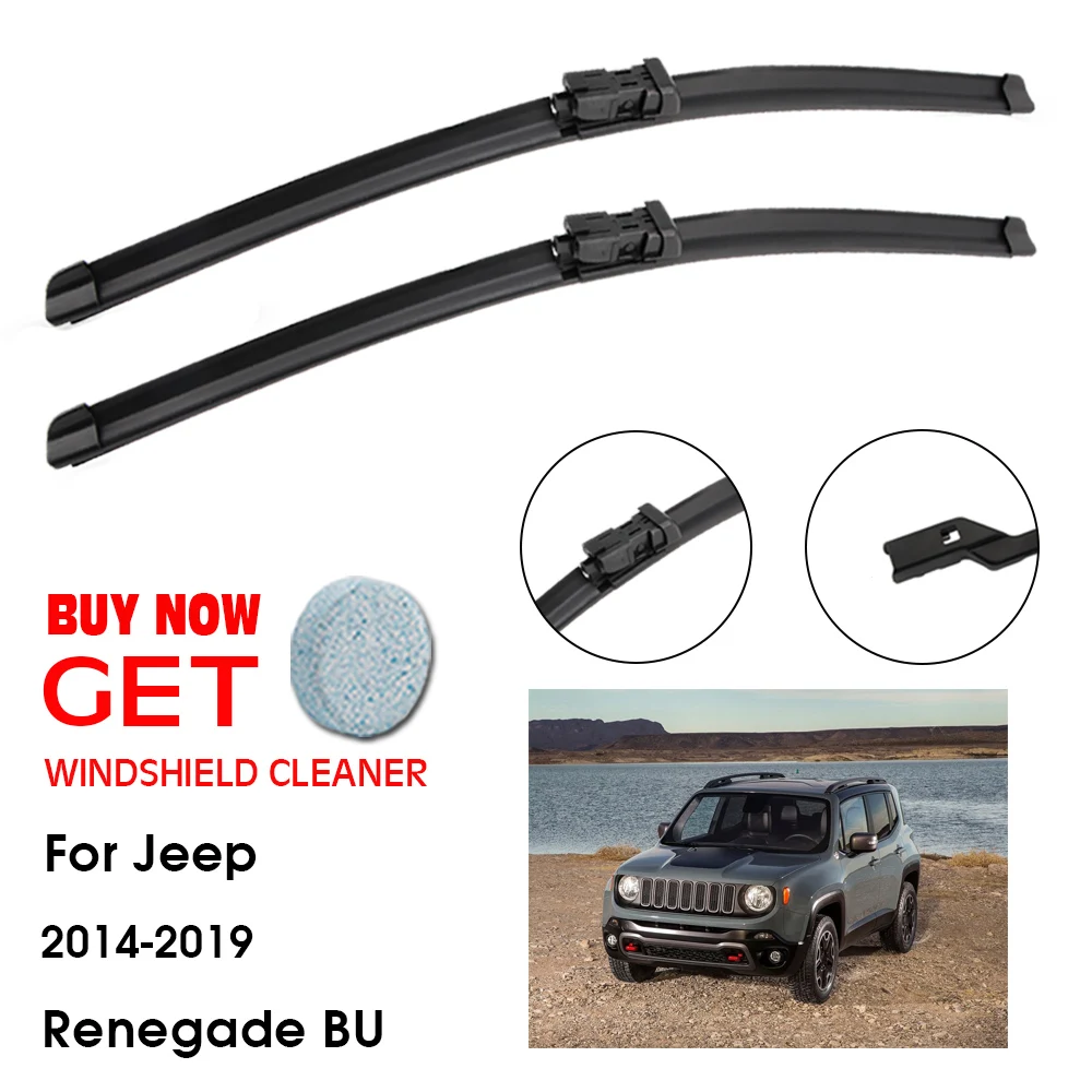 

Car Wiper Blade For Jeep Renegade BU 22"+20" 2014-2019 Front Window Washer Windscreen Windshield Wipers Blades Accessories