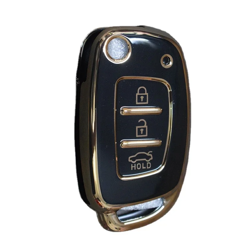Custodia Protettiva In Pelle TPU Per Chiave Hyundai - Cover Con 3 Tasti