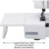 ST4031HD Serger, Strong & Tough Serger, 1,300 Stitches Per Minute, Durable Metal Frame Overlock Machine, Large Extension Table ﻿ 3