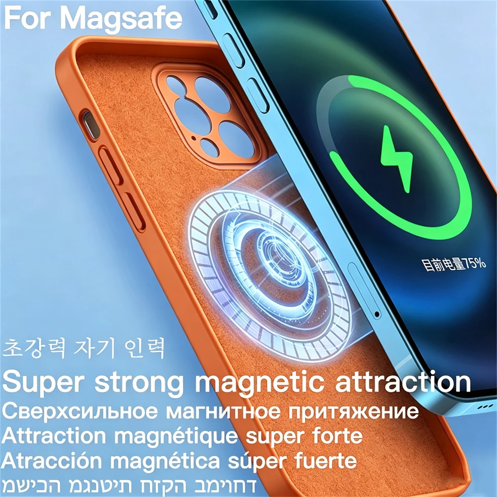 Premium Magnetic Liquid Silicone Case with Precision Camera Protection