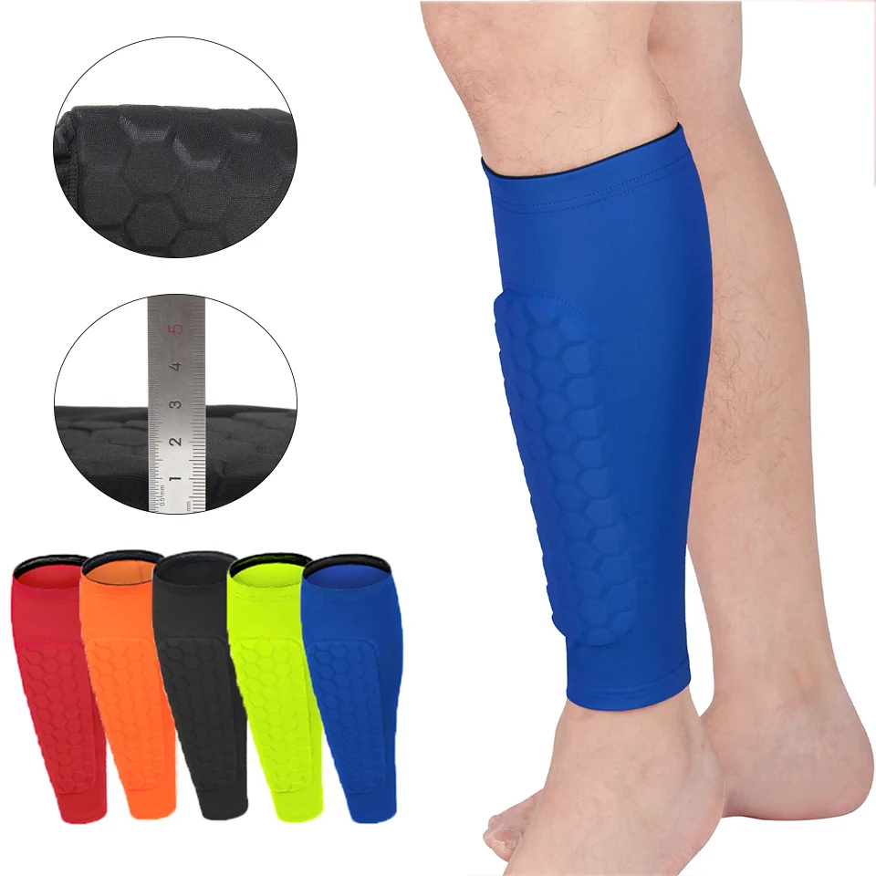 

1Pair Sports Football Honeycomb Anti-Collision Compression Calf Cover Football Basketball Running Cycling Leggings for Men Women