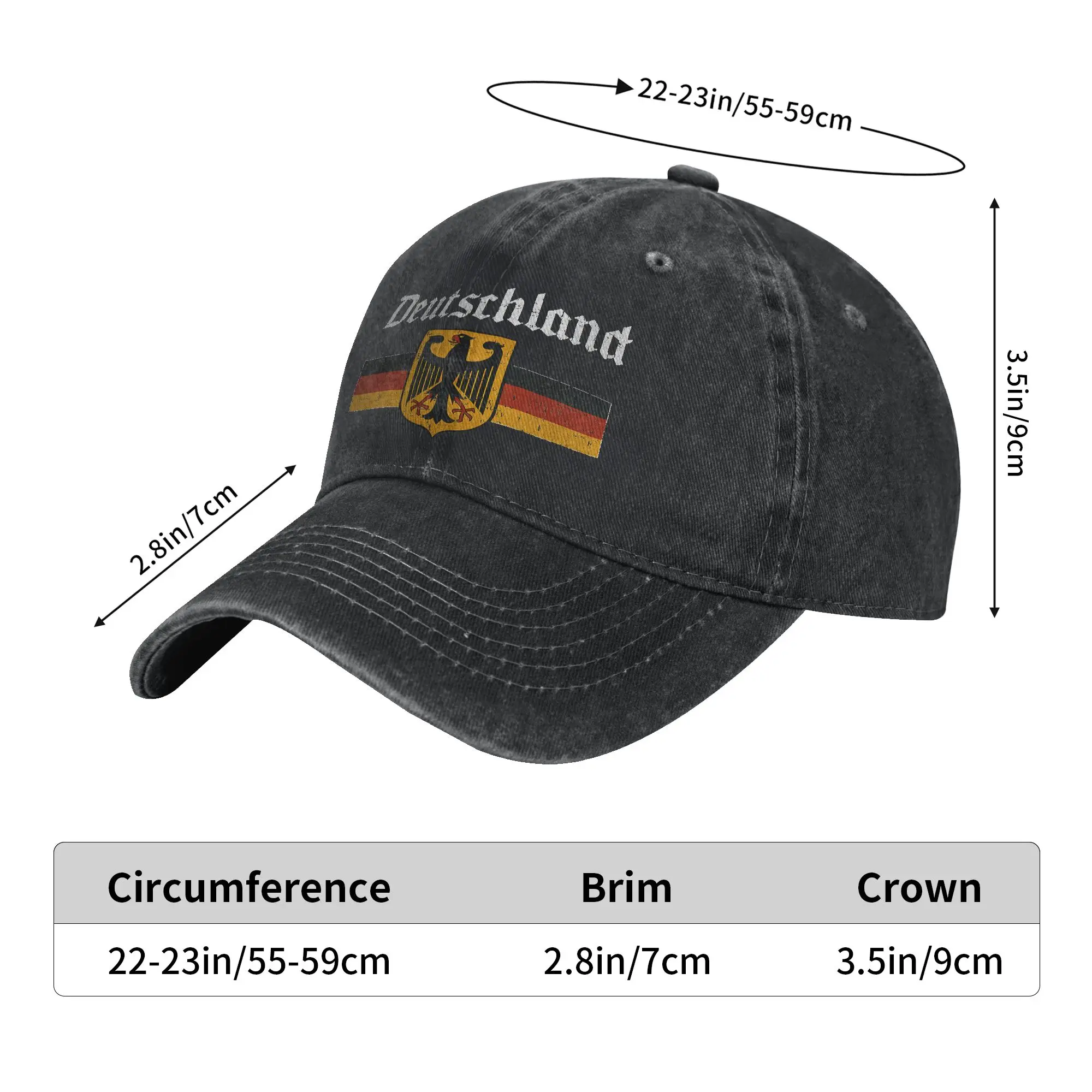 Deutschland Flagge Adler Lässige Baseballkappe für Damen und Herren Sommer Wander-Trucker-Mütze Mode Großhandel Snapback-Kappe