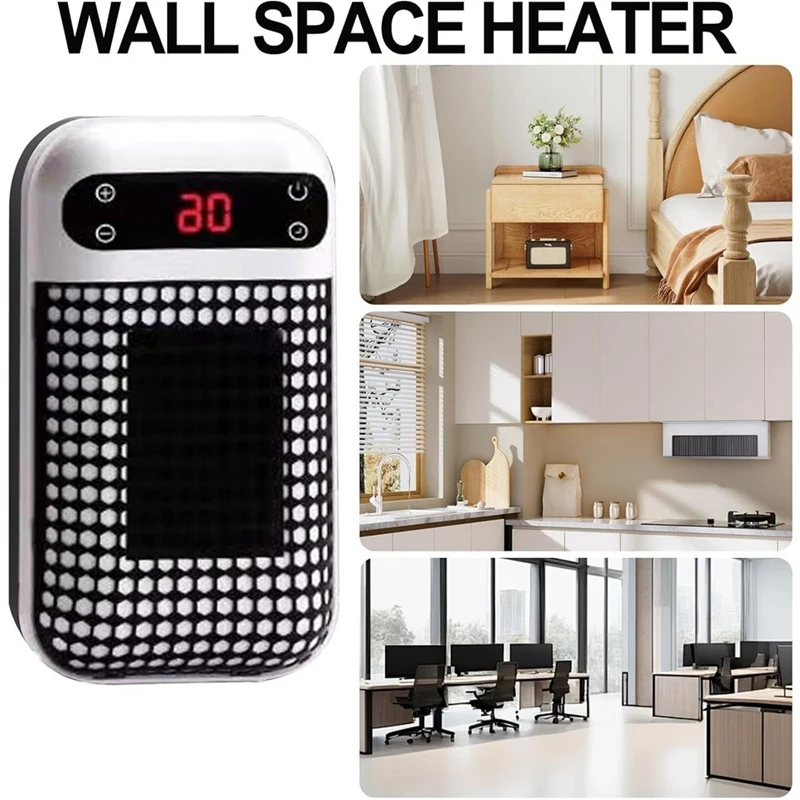 Portable heaters for indoor cordless powered heater 500 Watt heater for winter remote heater + LED display