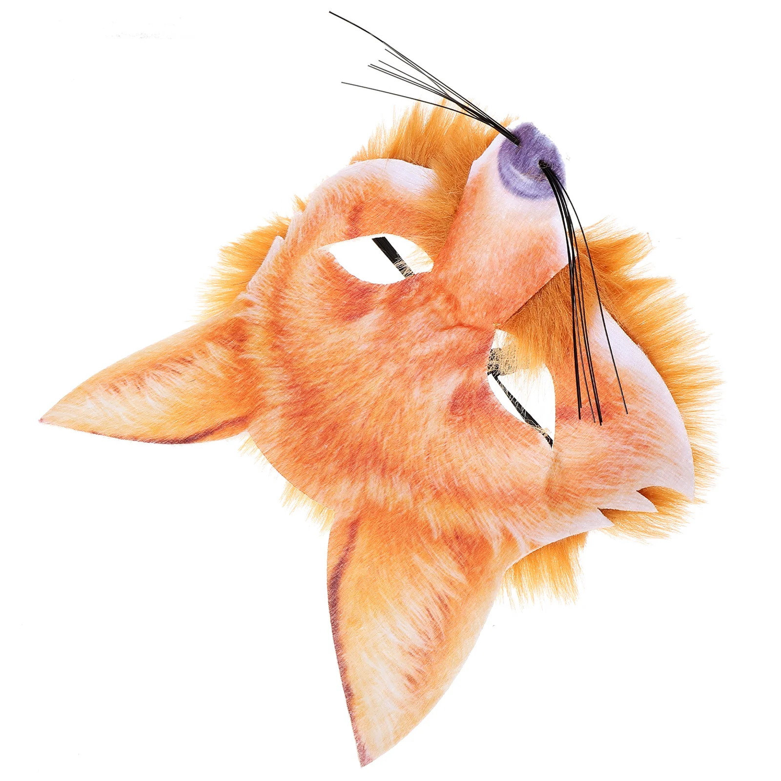 

Decorative Fox Half Mask Plastic Halloween Fox Mask Delicate Masquerade Party Mask