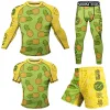 Special Designs With Anti Slip Rashguard Jiu Jitsu T-shirt+Pants Boxing Jerseys BJJ Muay Thai Shorts Compression Sets Sportsuit 2