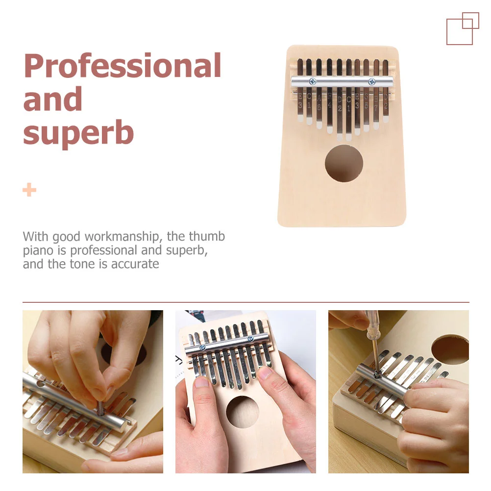 Portable 10 Keys Beginners Kalimba Thumb Piano Wood Finger Piano Musical Instruments Mini Kalimba Hand