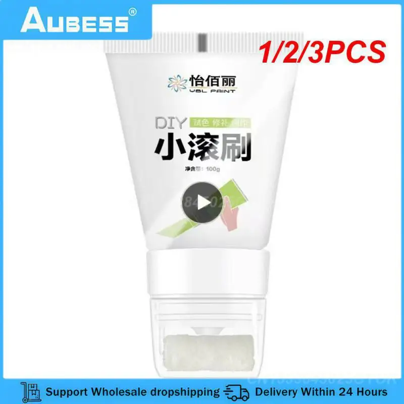 

1/2/3PCS Small Rolling Brush Wall Latex Paint Wall Mending Agent Wall Repair Cream With Scraper Paint Valid Mouldproof