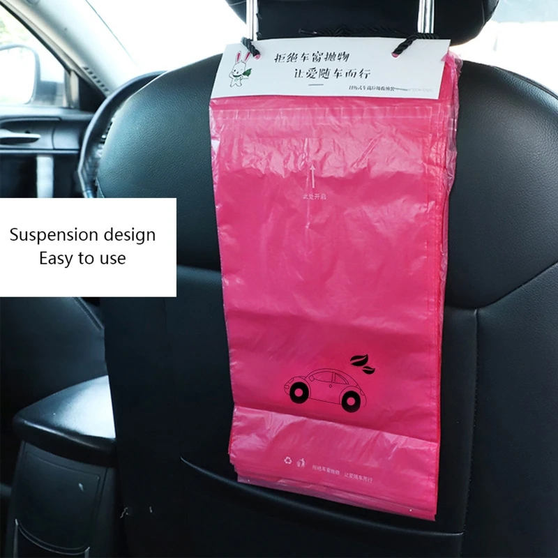 30/50pcs Easy Stick-On Car Trash Bags Leakproof Garbage Bags for Bedroom Auto car trash bag