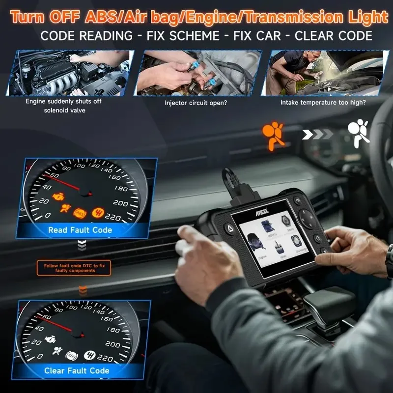 ANCEL FX3000 Elite OBD2 Car Diagnostic Scanner ABS Airbag Transmission Engine Code Reader ODB OBD 2 Scan Tools Free Update 2