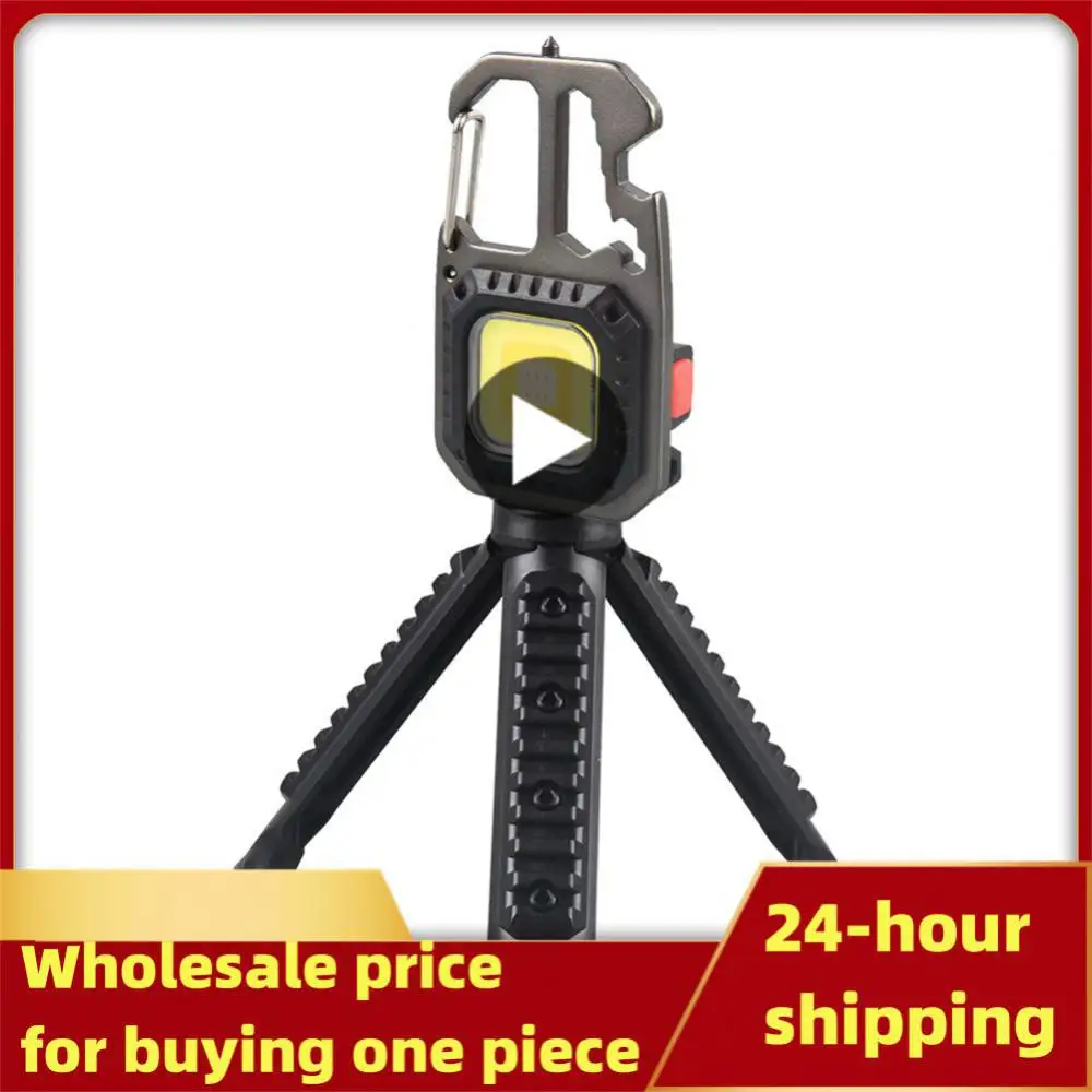 

Mini LED Flashlight Work Light Rechargeable Keychain Light Outdoor Camping Light Portable Pocket Wrench screwdriver Safety Hamme