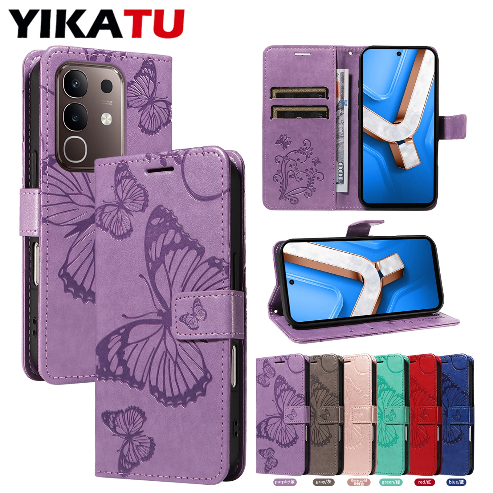Magnetic Leather Wallet Phone Case Cover