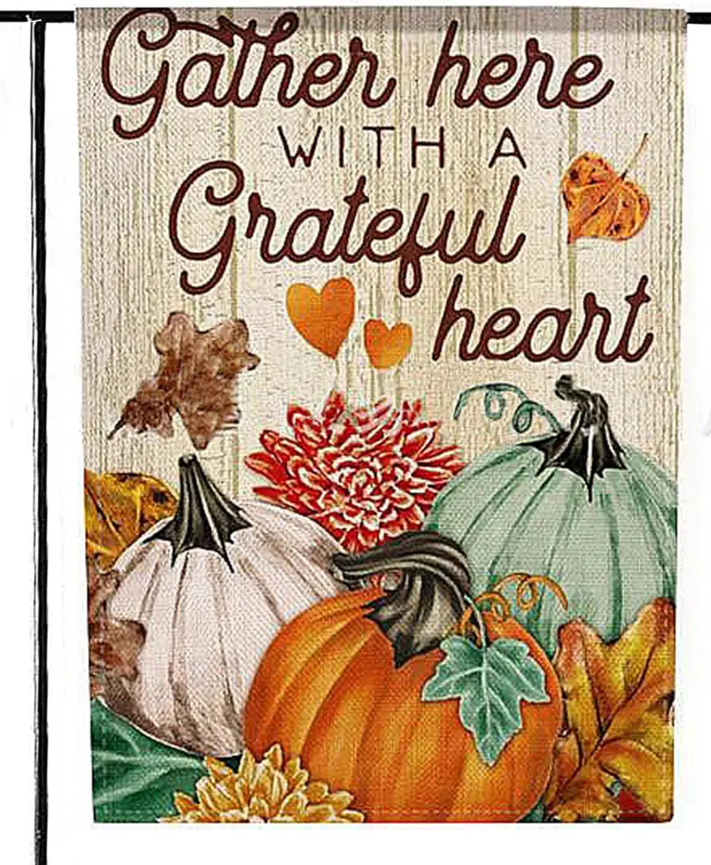 Hello Fall Gartenflagge - Doppelseitige Herbstdekoration Mit Sonnenblumen & Kürbis, 30,5 X 45,7 Cm, Rustikal