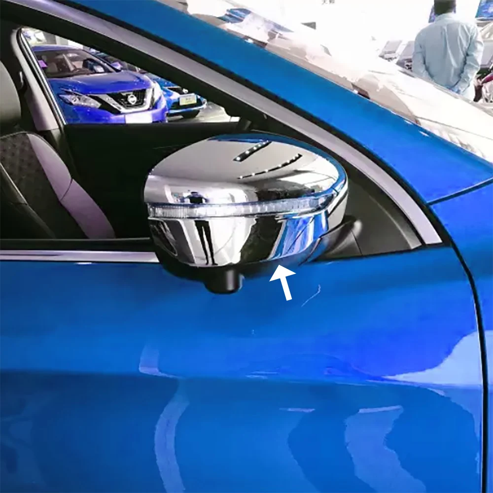 

Chrome Outside Door Wing Mirror Trim Covers For Nissan Qashqai J11 2015-2021 Accessories Car Styling