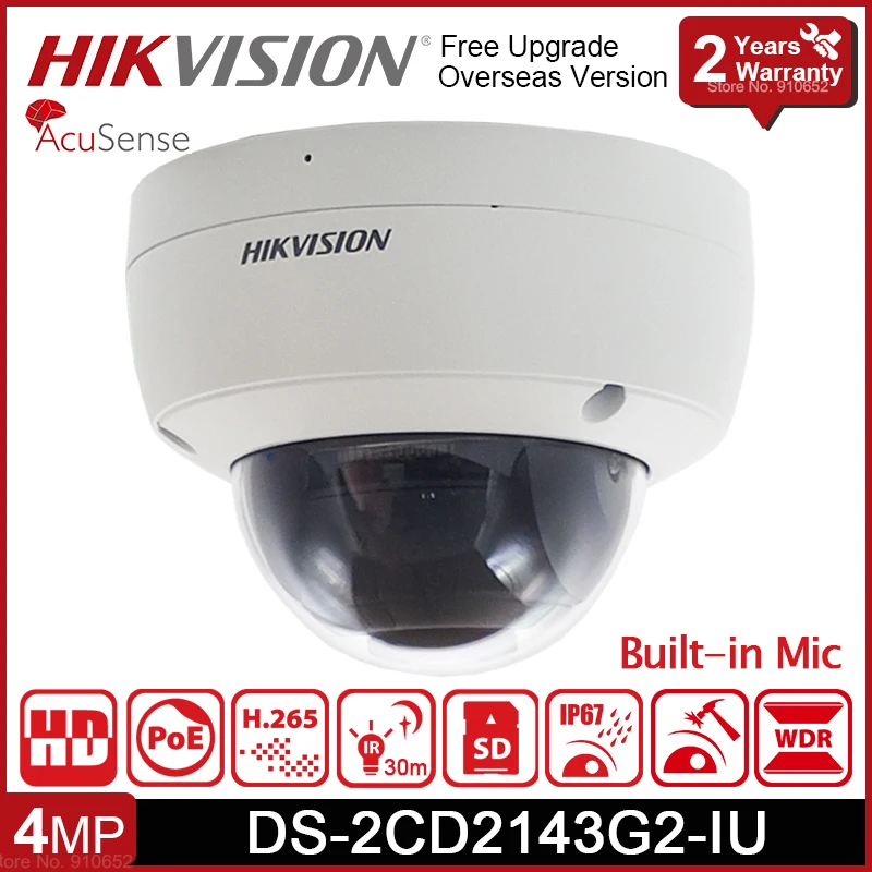 Hikvision DS 2CD2143G2 IU 4MP Dome Surveillance IP Camera Network POE
