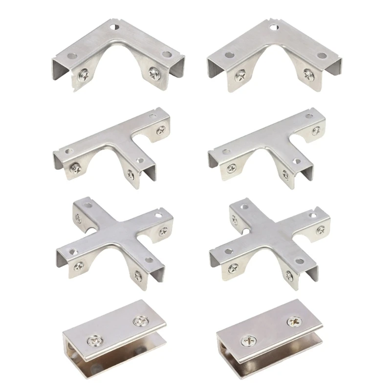 

Not Slip Glass Shelf Supports set Metal Glass Panel Holding Clamps for Aquariums